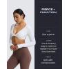 imageAoxjox Long Sleeve Deep V Crop Tops for Women Sienna Open Back Thumb Hole Workout Cropped T Shirt TopWhite