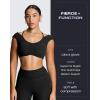 imageAoxjox Womens Workout Sports Bras Luxeyoga Fitness Scrunch Bra Yoga Crop TankBlack