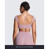 imageAoxjox Womens Workout Sports Bras Luxeyoga Fitness Scrunch Bra Yoga Crop TankMauve