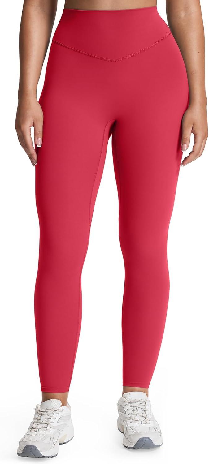 imageAoxjox High Waisted Workout Leggings for Women Tummy Control Buttery Soft Yoga Metamorph Deep V Pants 26quotLove Potionl See Through