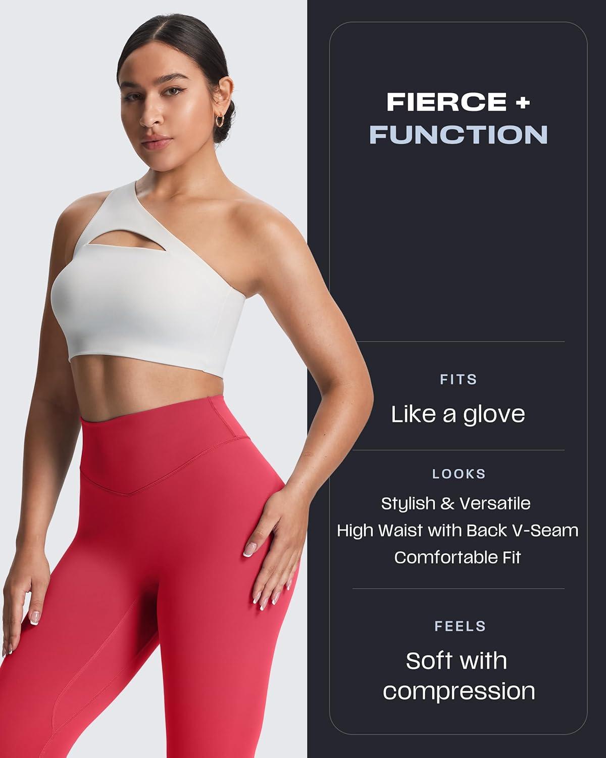 imageAoxjox High Waisted Workout Leggings for Women Tummy Control Buttery Soft Yoga Metamorph Deep V Pants 26quotLove Potionl See Through