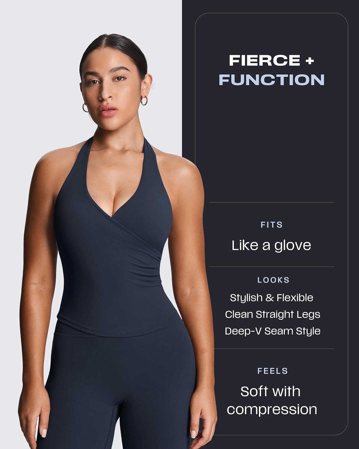 imageAoxjox Womens Workout Athlenza Straight Leg Bottoms High Waist Lumastretch Gym Yoga Pants 31quot 33quot 35quotNavy