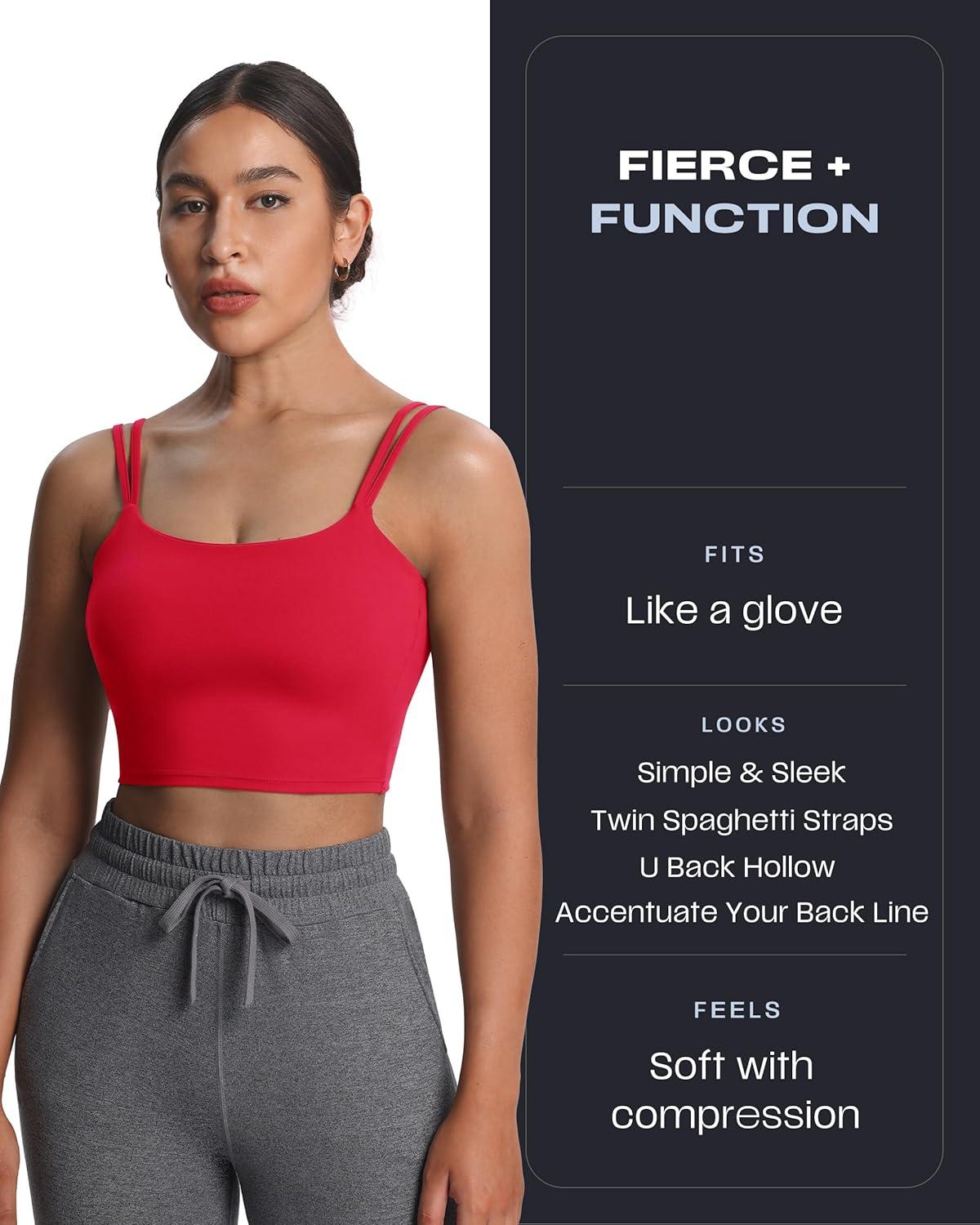 imageAoxjox Womens Workout Sports Bras Fitness Yoga Crop Tank Twist Back CamiLove Potion