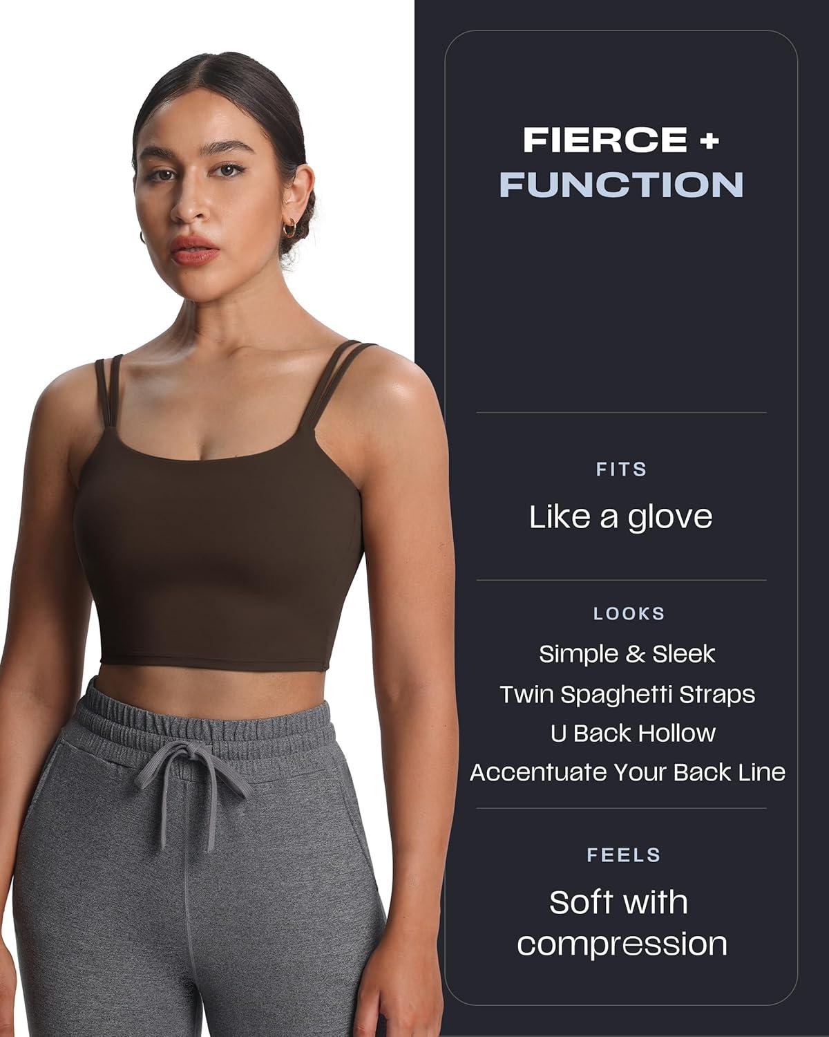 imageAoxjox Womens Workout Sports Bras Fitness Yoga Crop Tank Twist Back CamiMulch