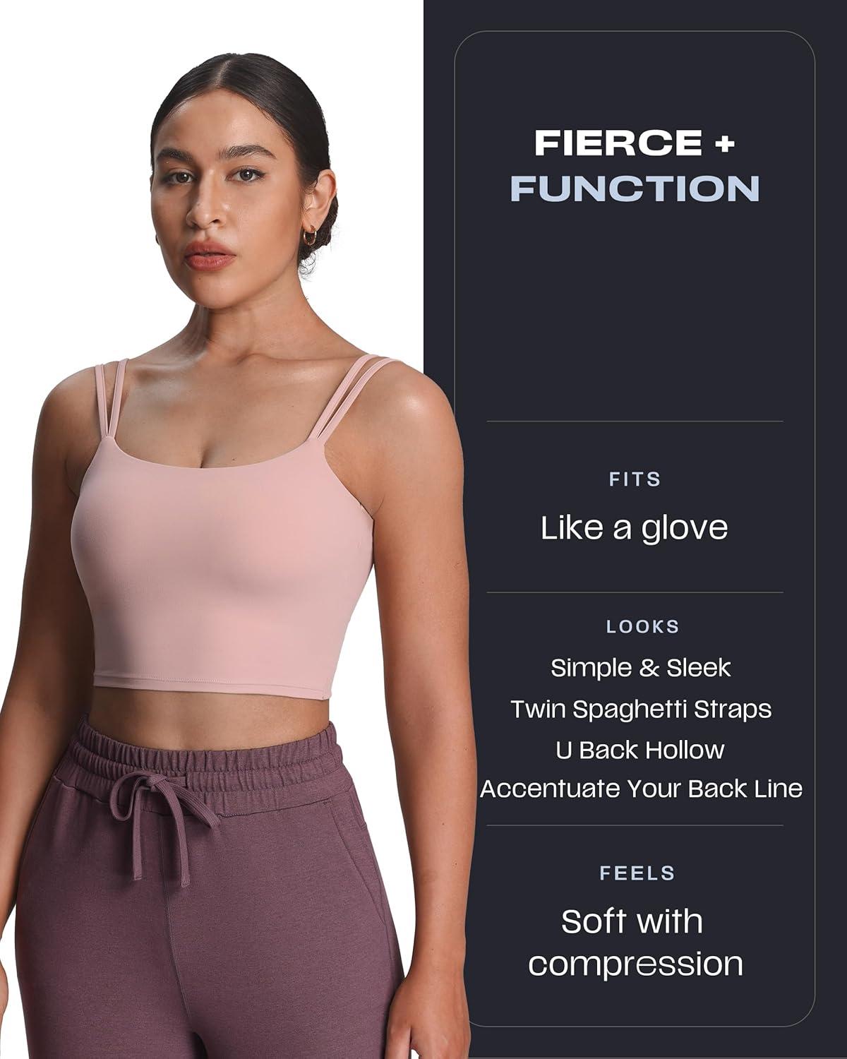 imageAoxjox Womens Workout Sports Bras Fitness Yoga Crop Tank Twist Back CamiWoodroserun Small  Size Up