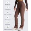 imageAoxjox Flare Leggings for Women Trinity Tummy Control High Waisted Wide Leg Crosswaist Yoga Pants 29quot31quot33quotA Fudge Coffee