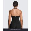 imageAoxjox Womens Sleeveless Athlenza Halter Tank Tops Workout Athletics Lumastretch Yoga Curve Longline Crop TopBlack