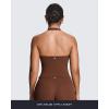 imageAoxjox Womens Sleeveless Athlenza Halter Tank Tops Workout Athletics Lumastretch Yoga Curve Longline Crop TopBrown