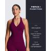 imageAoxjox Womens Sleeveless Athlenza Halter Tank Tops Workout Athletics Lumastretch Yoga Curve Longline Crop TopBurgundy