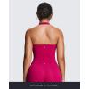imageAoxjox Womens Sleeveless Athlenza Halter Tank Tops Workout Athletics Lumastretch Yoga Curve Longline Crop TopFuchsia