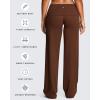 imageAoxjox Womens Workout Fold Over Waist Straight Leg Bottoms Lumastretch Gym Yoga Pants 31quot33quot35quotBrown