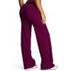imageAoxjox Womens Workout Fold Over Waist Straight Leg Bottoms Lumastretch Gym Yoga Pants 31quot33quot35quotBurgundy
