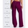 imageAoxjox Womens Workout Fold Over Waist Straight Leg Bottoms Lumastretch Gym Yoga Pants 31quot33quot35quotBurgundy