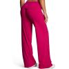 imageAoxjox Womens Workout Fold Over Waist Straight Leg Bottoms Lumastretch Gym Yoga Pants 31quot33quot35quotFuchsia