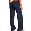 imageAoxjox Womens Workout Fold Over Waist Straight Leg Bottoms Lumastretch Gym Yoga Pants 31quot33quot35quotNavy