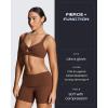 imageAoxjox Womens Workout Fold Over Yoga Shorts Folded Waistband Lumastretch Athletic Yoga Short 6quotBrown