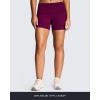 imageAoxjox Womens Workout Fold Over Yoga Shorts Folded Waistband Lumastretch Athletic Yoga Short 6quotBurgundy