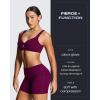 imageAoxjox Womens Workout Fold Over Yoga Shorts Folded Waistband Lumastretch Athletic Yoga Short 6quotBurgundy
