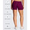 imageAoxjox Womens Workout Fold Over Yoga Shorts Folded Waistband Lumastretch Athletic Yoga Short 6quotBurgundy