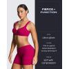 imageAoxjox Womens Workout Fold Over Yoga Shorts Folded Waistband Lumastretch Athletic Yoga Short 6quotFuchsia