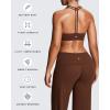 imageAoxjox Womens Workout Sports Bras Fitness Training Gym Athlenza TBack Bra Lumastretch Yoga Crop TankBrown