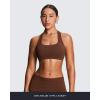 imageAoxjox Womens Workout Sports Bras Fitness Training Gym Athlenza TBack Bra Lumastretch Yoga Crop TankBrown