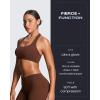 imageAoxjox Womens Workout Sports Bras Fitness Training Gym Athlenza TBack Bra Lumastretch Yoga Crop TankBrown