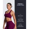 imageAoxjox Womens Workout Sports Bras Fitness Training Gym Athlenza TBack Bra Lumastretch Yoga Crop TankBurgundy