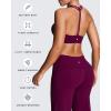imageAoxjox Womens Workout Sports Bras Fitness Training Gym Athlenza TBack Bra Lumastretch Yoga Crop TankBurgundy