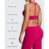 imageAoxjox Womens Workout Sports Bras Fitness Training Gym Athlenza TBack Bra Lumastretch Yoga Crop TankFuchsia