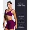 imageAoxjox Womens Workout Sports Bras Fitness Training Gym Athlenza Twist Bra Lumastretch Yoga Crop TankBurgundy