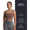 imageAoxjox Womens Workout Sports Bras Fitness Yoga Crop Tank Twist Back Cami1 Fudge Coffee