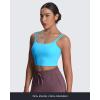 imageAoxjox Womens Workout Sports Bras Fitness Yoga Crop Tank Twist Back CamiAquarius Blue
