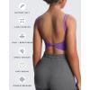 imageAoxjox Womens Workout Sports Bras Fitness Yoga Crop Tank Twist Back CamiChive Blossom