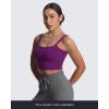 imageAoxjox Womens Workout Sports Bras Fitness Yoga Crop Tank Twist Back CamiDark Purple