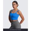 imageAoxjox Womens Workout Sports Bras Fitness Yoga Crop Tank Twist Back CamiDirectoire Blue