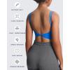 imageAoxjox Womens Workout Sports Bras Fitness Yoga Crop Tank Twist Back CamiDirectoire Blue