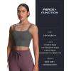 imageAoxjox Womens Workout Sports Bras Fitness Yoga Crop Tank Twist Back CamiIron Grey