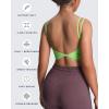 imageAoxjox Womens Workout Sports Bras Fitness Yoga Crop Tank Twist Back CamiParadise Green