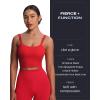 imageAoxjox Womens Workout Sports Bras Fitness Yoga Crop Tank Twist Back CamiRacing Red