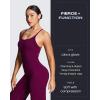 imageAoxjox Workout Athlenza Jumpsuit for Women Straight Leg Cross Back One Piece Lumastretch Gym Yoga Sports Bras JumpsuitsBurgundy