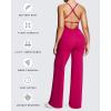 imageAoxjox Workout Athlenza Jumpsuit for Women Straight Leg Cross Back One Piece Lumastretch Gym Yoga Sports Bras JumpsuitsFuchsia