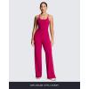imageAoxjox Workout Athlenza Jumpsuit for Women Straight Leg Cross Back One Piece Lumastretch Gym Yoga Sports Bras JumpsuitsFuchsia