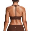 imageAoxjox Womens Workout Sports Bras Fitness Training Gym Athlenza TBack Bra Lumastretch Yoga Crop TankBrown