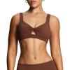 imageAoxjox Womens Workout Sports Bras Fitness Training Gym Athlenza Twist Bra Lumastretch Yoga Crop TankBrown
