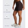imageAoxjox Seamless Biker Shorts for Women Impact Hidden Scrunch Low Waisted Athletic Yoga Short 35quot45quot5quot6quotDark Coffee