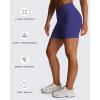 imageAoxjox Seamless Biker Shorts for Women Impact Hidden Scrunch Low Waisted Athletic Yoga Short 35quot45quot5quot6quotDark Indigo