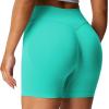 imageAoxjox Seamless Biker Shorts for Women Impact Hidden Scrunch Low Waisted Athletic Yoga Short 35quot45quot5quot6quotIce Mint