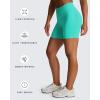 imageAoxjox Seamless Biker Shorts for Women Impact Hidden Scrunch Low Waisted Athletic Yoga Short 35quot45quot5quot6quotIce Mint