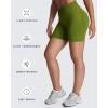 imageAoxjox Seamless Biker Shorts for Women Impact Hidden Scrunch Low Waisted Athletic Yoga Short 35quot45quot5quot6quotMeadow Green